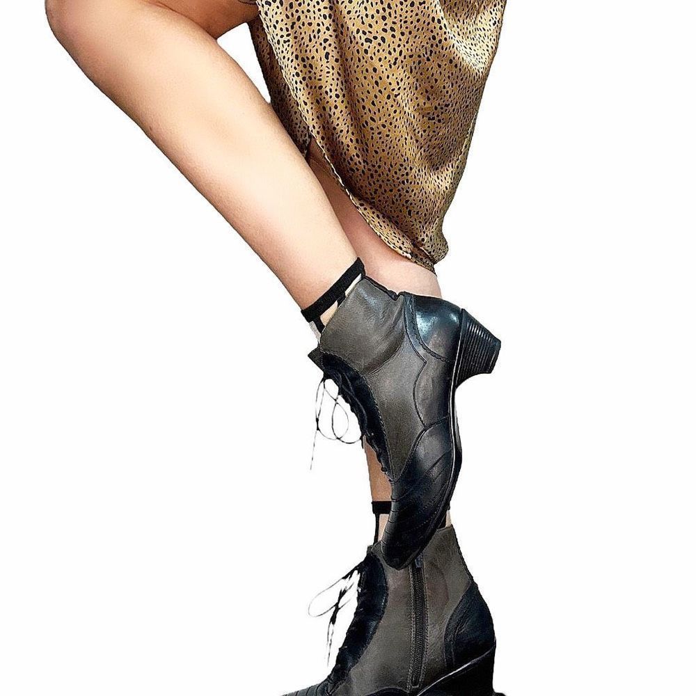 Dansko Felix Black Lace Up Leather Calf Boots Ankle Booties Size 40 (9-9.5)
